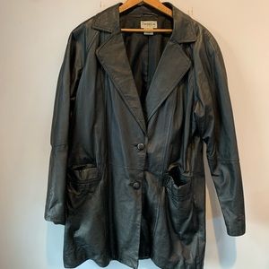 Large genuine leather jacket